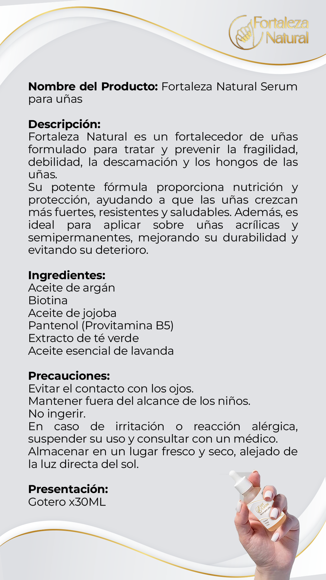 Suero fortalecedor de uñas con ácido hialurónico - recupera la salud tras usar acrílicos - Imagen 4