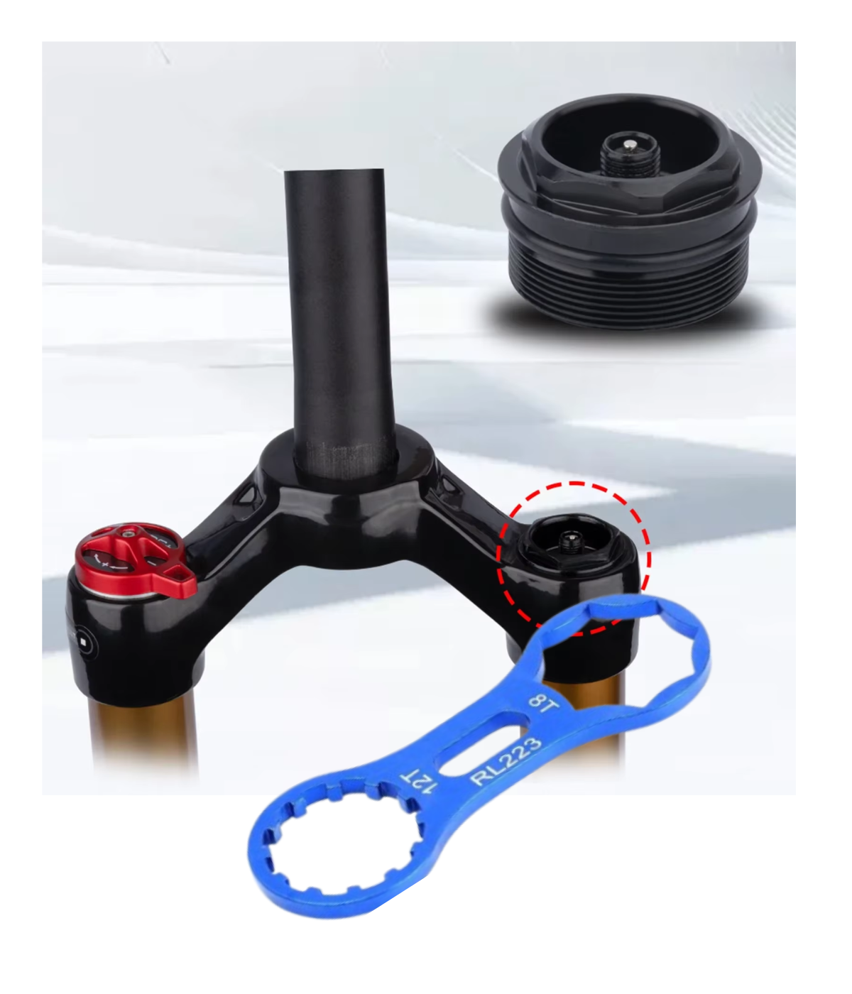 Llave Suspension Bicicleta Suntour Xcr X - Imagen 5