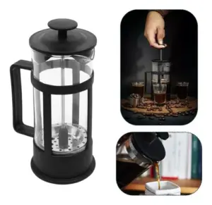Prensa Francesa de Vidrio 350ml Cafetera Manual de Émbolo - Prepara café fresco con cuerpo y aroma excepcional