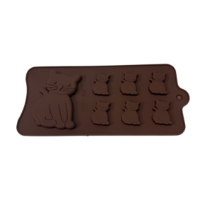 Set x5 Molde de silicona con formas de gato para repostería - preparas siete snacks creativos y chocolates caseros fácilmente