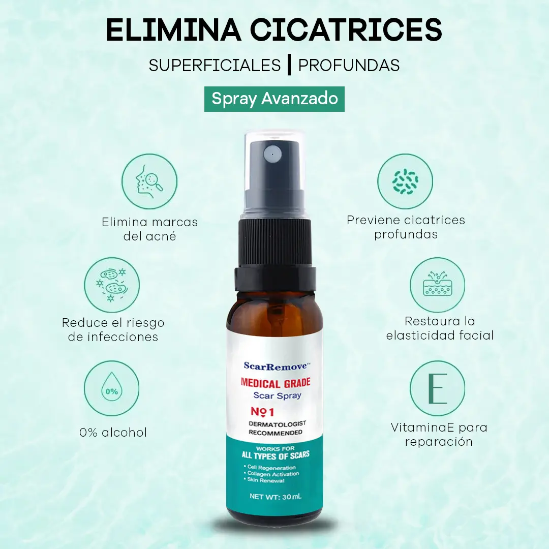 Set x2 Spray para Cicatrices 30 ml con Vitamina E para Piel - Reduce marcas quirúrgicas y quemaduras visiblemente - Imagen 3