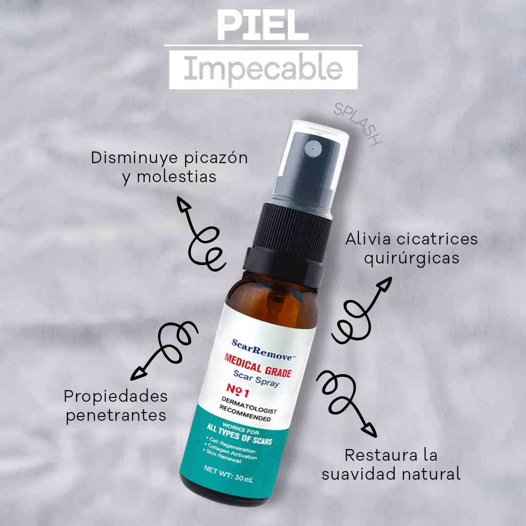Set x2 Spray para Cicatrices 30 ml con Vitamina E para Piel - Reduce marcas quirúrgicas y quemaduras visiblemente - Imagen 2