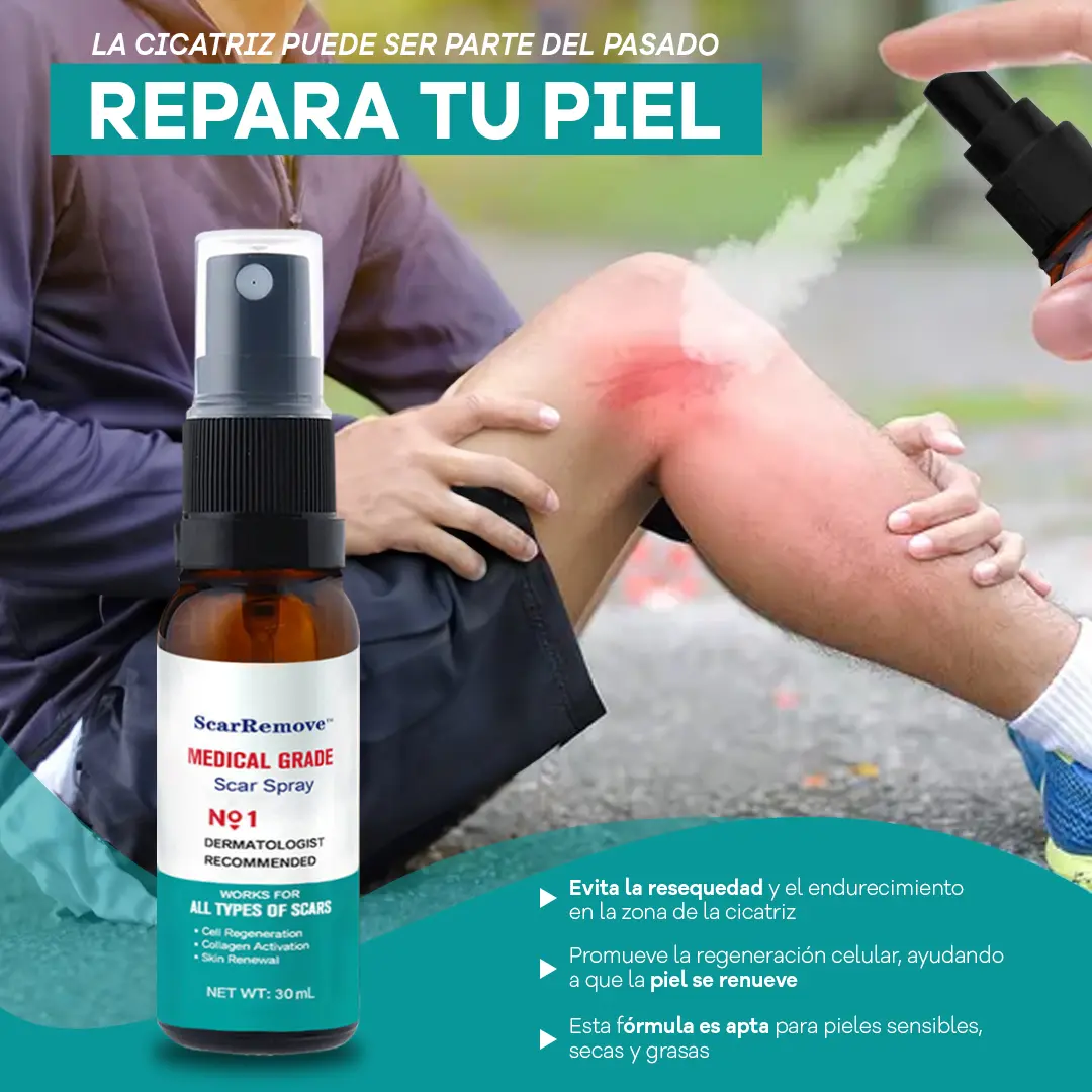 Set x2 Spray para Cicatrices 30 ml con Vitamina E para Piel - Reduce marcas quirúrgicas y quemaduras visiblemente