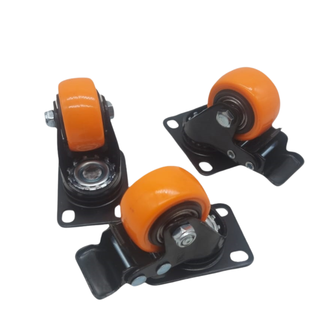 Rodachin Naranja 1.5" con Freno