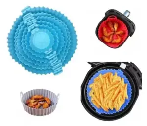 Set de accesorios de silicona para freidora de aire - Protege contra la grasa y simplifica la limpieza