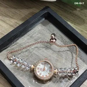 Set x2 Reloj pulsera oro rosa tipo joya analógico para mujer - Complementa tu estilo diario con elegancia y funcionalidad
