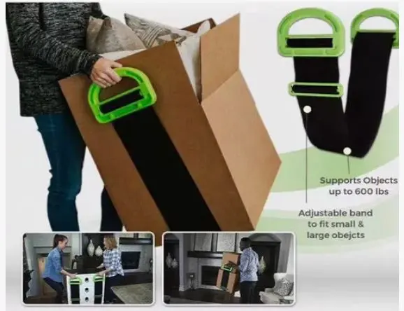 Set x2 Correas de elevación móvil para muebles y objetos pesados - Facilita tus mudanzas protegiendo tu espalda - Imagen 2