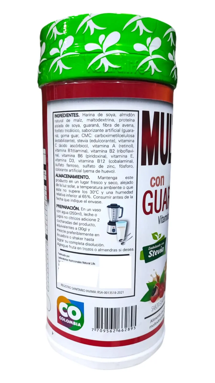 Vitacerebrina con Guaraná y Vitaminas en Polvo - Potencia tu memoria y combate la fatiga mental diariamente