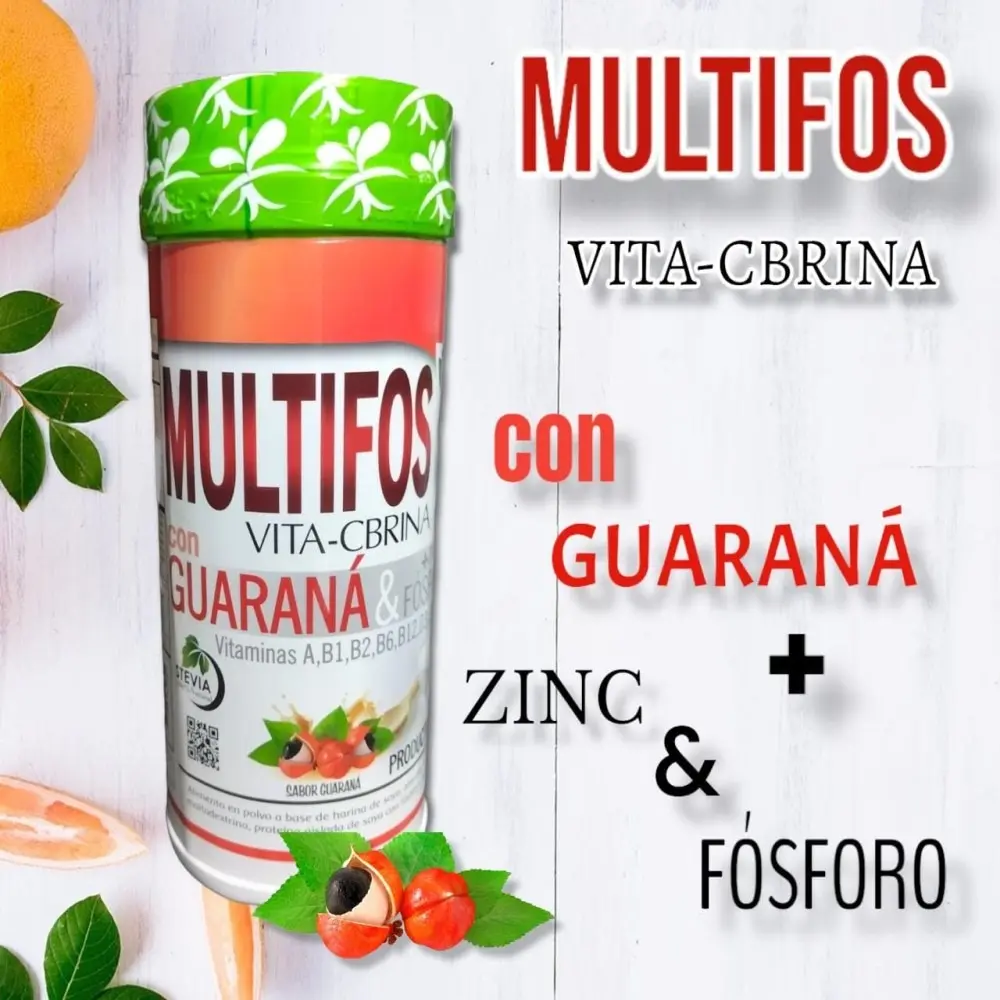 Vitacerebrina con Guaraná y Vitaminas en Polvo - Potencia tu memoria y combate la fatiga mental diariamente