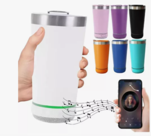 Vaso Termico Inteligente con Altavoz Bluetooth Inalambrico - Disfruta de tu bebida favorita mientras escuchas musica