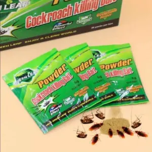 Set x3 Cebo en Polvo Green Leaf Insecticida para Cucarachas y Chinches X 10 - Elimina las plagas de tu hogar de forma rápida y prolongada
