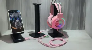 Set x3 Soporte de Diadema Blanco Universal - Mantiene tu escritorio ordenado y protege tus auriculares