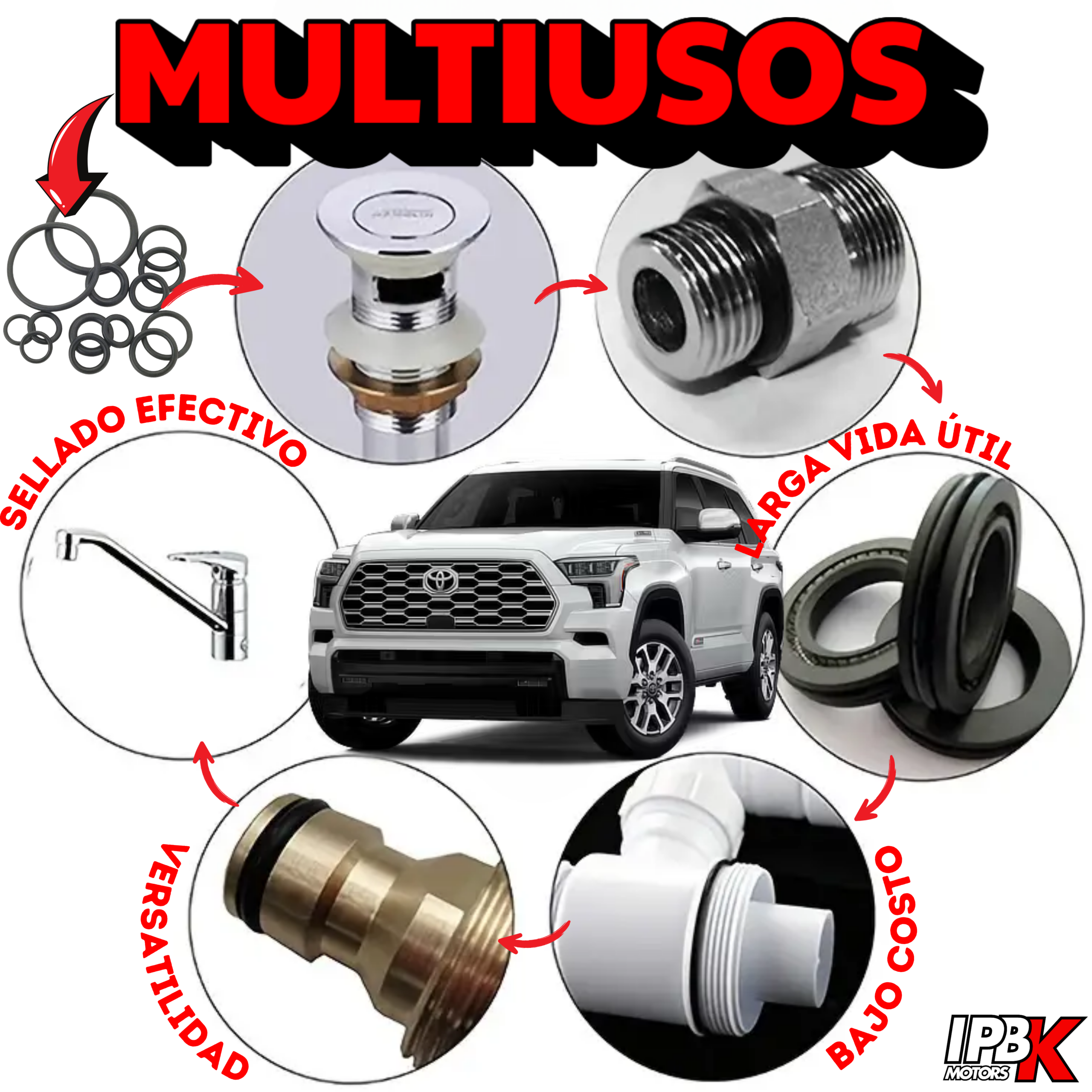 Kit de juntas tóricas y orings 225 piezas - Evita filtraciones en motores y sistemas hidráulicos - Imagen 6