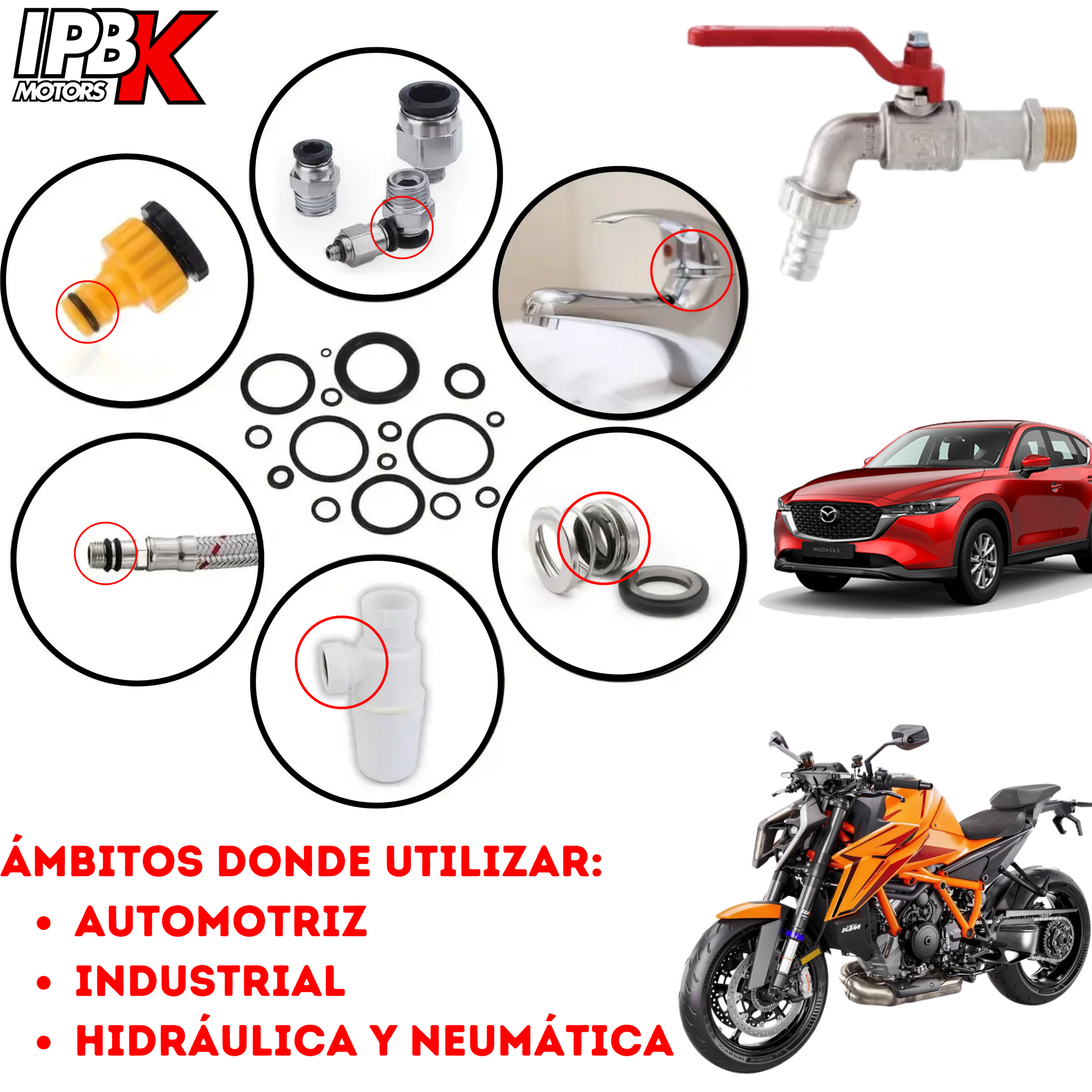 Kit de juntas tóricas y orings 225 piezas - Evita filtraciones en motores y sistemas hidráulicos - Imagen 5