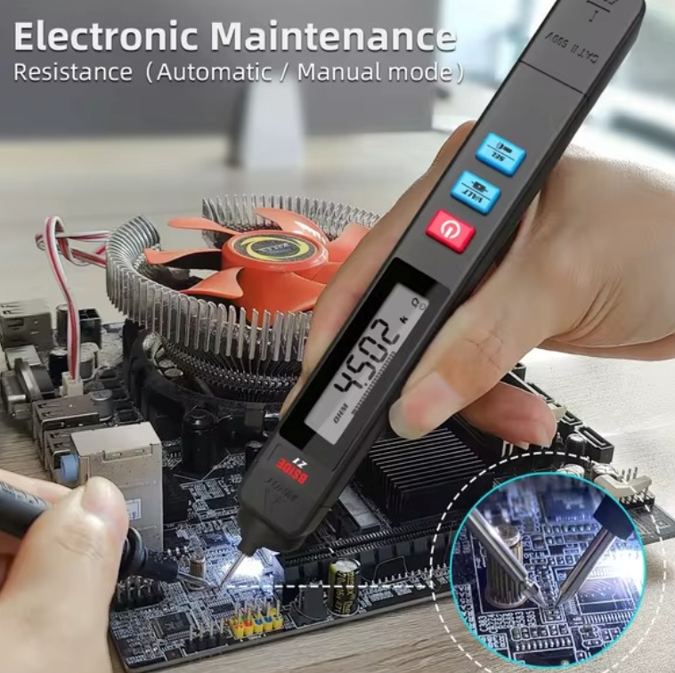 Set x3 Bolígrafo comprobador de voltaje digital con pantalla y punta fina - Diagnostica fallas eléctricas en placas con precisión milimétrica