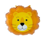 Set x4 Globo Metalizado de León para Fiesta Infantil Temática de Selva - Decora celebraciones de cumpleaños con un divertido diseño animal