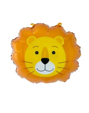 Set x4 Globo Metalizado de León para Fiesta Infantil Temática de Selva - Decora celebraciones de cumpleaños con un divertido diseño animal