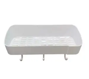 Set x2 Organizador Multiusos con Rejilla de Drenaje y Ganchos - Optimiza el espacio de tu baño o cocina