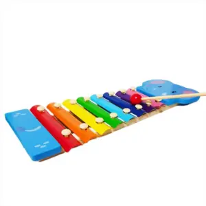 Set x2 Xilófono para Niños Diseño Elefante Educativo con Teclas de Colores - Estimula la coordinación infantil y el aprendizaje musical temprano