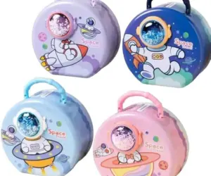 Alcancía infantil diseño espacial con visor - ayuda a los niños a fomentar el hábito del ahorro diario