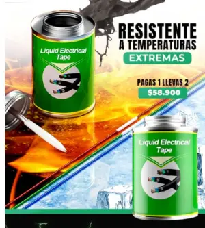 Set x2 Cinta Liquida Aislante Drops para cables electricos - Protege tus conexiones contra humedad y desgaste