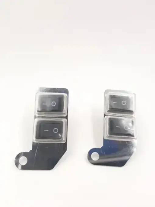 Set x4 Botonera interruptor para manubrio de motocicleta de acero inoxidable - Controlas tus luces auxiliares de forma segura y ordenada - Imagen 2