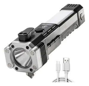 Linterna martillo USB recargable con imán y luz LED - Garantiza tu seguridad vial y facilita reparaciones nocturnas