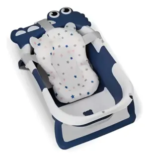 Bañera plegable portátil para bebé con sensor de temperatura - Evita quemaduras y ahorra espacio en casa