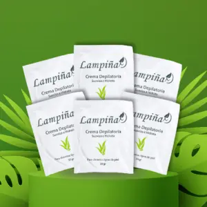 Set x5 Crema Depilatoria Lampiña Corporal 6 Sachets 30g - Hidrata tu piel mientras elimina el vello corporal