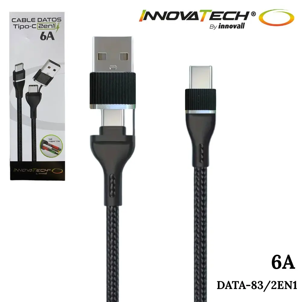 Cable de Datos Usb 2 en 1 Tipo C Data-83 - Imagen 3
