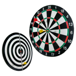 Set x2 Tablero de dardos doble faz 30 cm de madera - Mejora tu puntería y diviértete en casa