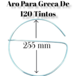 Aro metálico azul para filtro de tela en greca de 120 tintos con un diámetro de 255 mm.