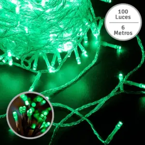 Set x4 Luz Lineal LED de Navidad 7 Metros con 100 Bombillas - Decora tus espacios exteriores e interiores con ambiente acogedor