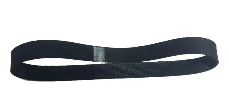 Correa brilladora Electrolux BC10 BC9 de caucho negro con relieve interior texturizado e impresiones blancas de referencia.