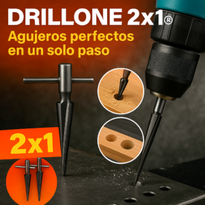 Broca Escalonada para Lamina Drillone 2X1 con Avellanador - Perfora y avellana superficies en un solo movimiento