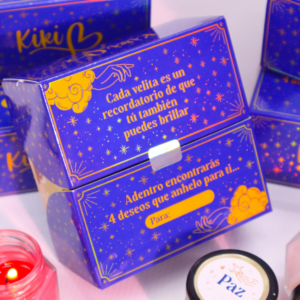 Kit Veloterapia de cuatro velas aromáticas con mensajes motivacionales - Regala momentos de relajación y bienestar en tu hogar