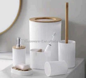 Set de accesorios para baño con diseño elegante - Organiza tu tocador y decora el espacio fácilmente