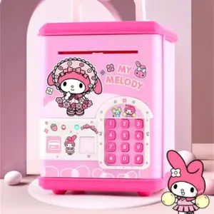Alcancia Electronica de Kuromi Caja Fuerte Infantil - Enseña a ahorrar dinero jugando