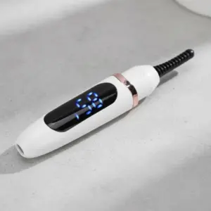 Set x2 Rizador de pestañas eléctrico digital térmico con temperatura controlada - consigue un rizado duradero y uniforme sin dañar tus vellos