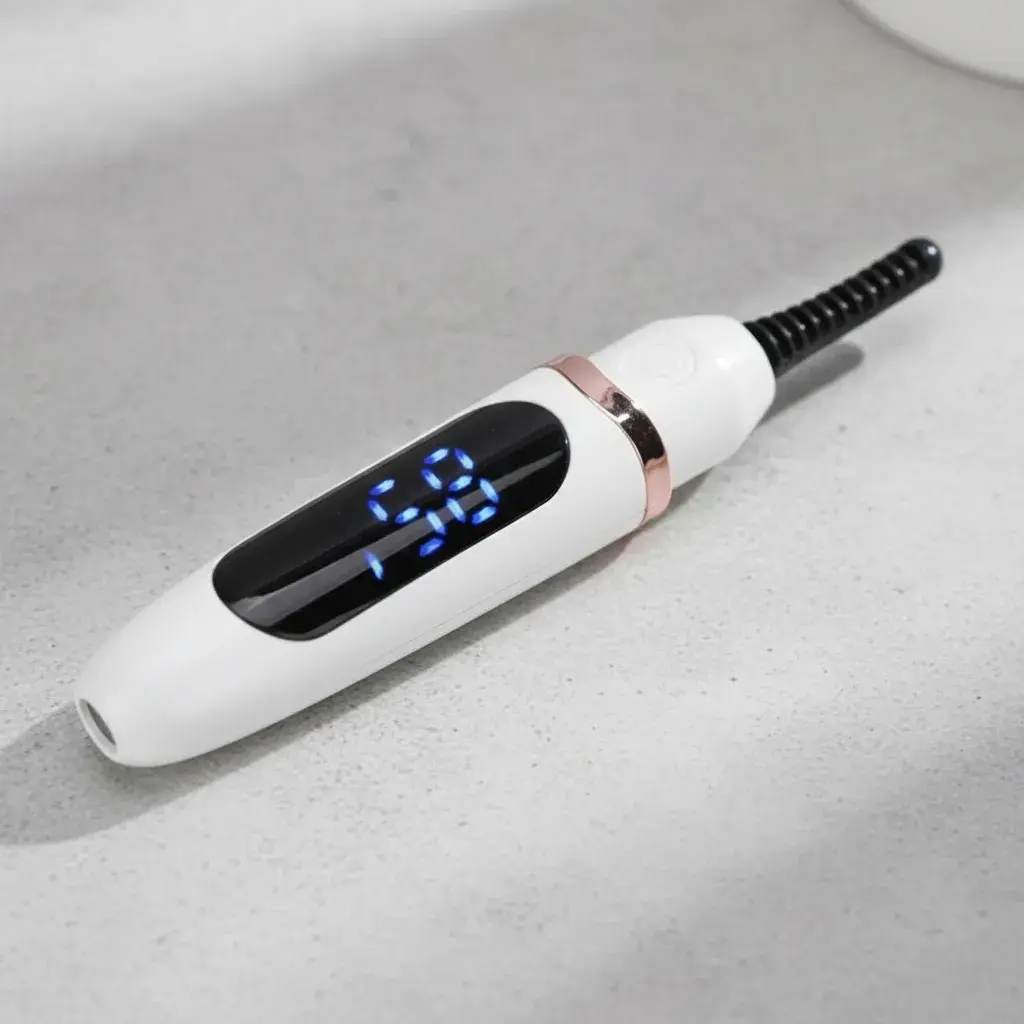 Set x2 Rizador de pestañas eléctrico digital térmico con temperatura controlada - consigue un rizado duradero y uniforme sin dañar tus vellos