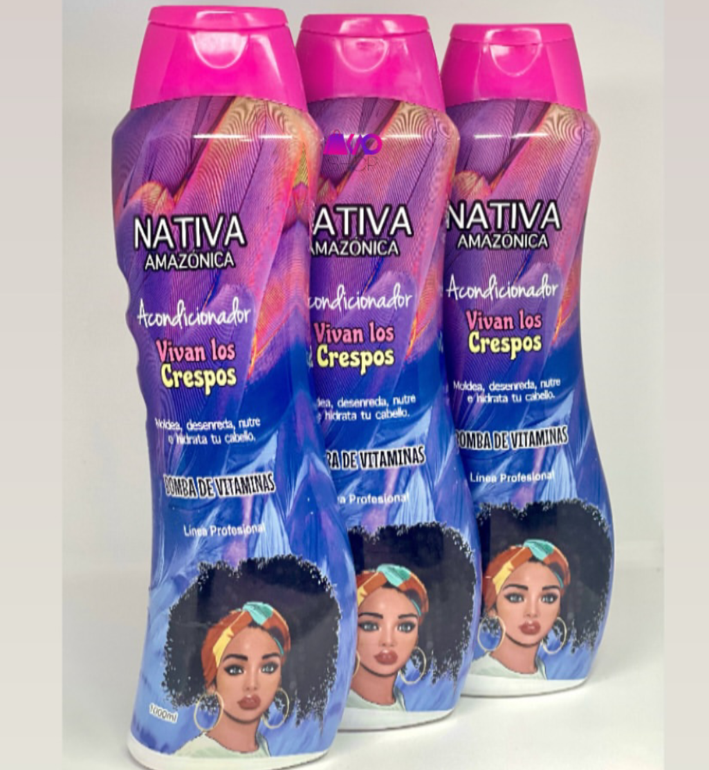 Acondicionador para cabello rizado y crespo Vivan Los Crespos 1000 ml - Nutre y desenreda profundamente cada rizo