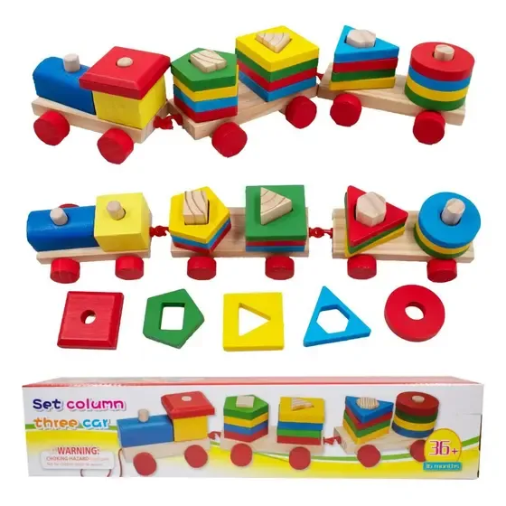 Tren de Madera Didatico - Imagen 3