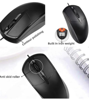 Mouse Óptico X2 alámbrico para oficina y estudio - Garantiza precisión y comodidad durante largas horas de trabajo diario
