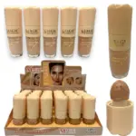 Corrector líquido Magic con alta cobertura, set de cinco tonos en exhibidor con aplicador de esponja integrado.