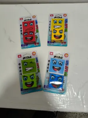 Set x2 Cubo educativo de madera con bloques magnéticos de emociones - Estimula la creatividad infantil y desarrolla habilidades motoras finas