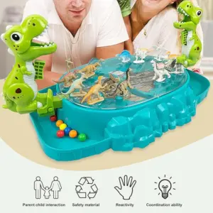 Juego de mesa de batalla de dinosaurios y canicas - estimula la concentración y divierte a toda la familia