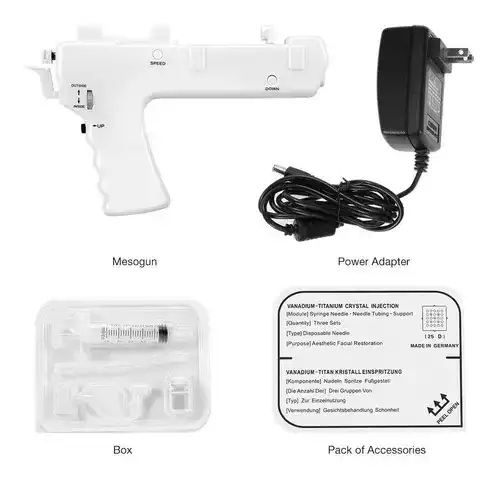 Pistola de mesoterapia de titanio para el rostro - Rejuveneces tu piel sin cirugías en casa