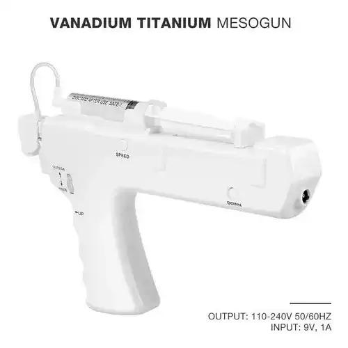 Pistola de mesoterapia de titanio para el rostro - Rejuveneces tu piel sin cirugías en casa