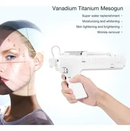 Pistola de mesoterapia de titanio para el rostro - Rejuveneces tu piel sin cirugías en casa