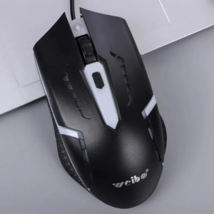 Set x3 Mouse Alámbrico USB Weibo M-39 Óptico Ergonómico con LED - Reduce la fatiga diaria trabajando cómodamente